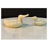 Original Antique Hand Carved Bone Asian FIGURES