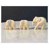 Original Antique Hand Carved Bone Asian FIGURES