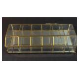 Vintage Brass glass mirror display box display
