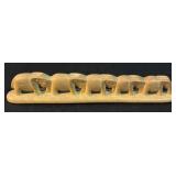 Carved Elephant Row Figure Set