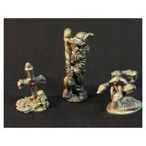 Vintage Pewter Wizard Figures