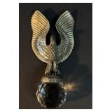 VTG Fine Pewter Bald Eagle Crystal Ball