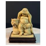 Original Antique Hand Carved Bone Asian FIGURES