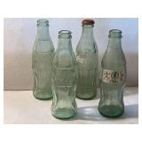 4 Coke Glass Bottles