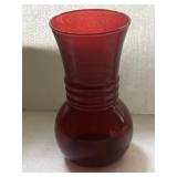 Red Glass Vase