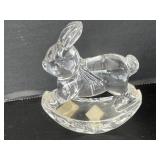 Jonal Lead Crystal Rocking Bunny W Germany