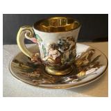 Rare Capademonte Signed Demitasse Cup & Saucer
