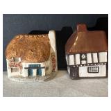 2 Miniature English Houses- Decor