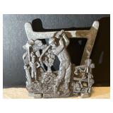 A Pewter Card or Napkin Holder, Golf themed   UK