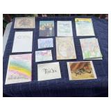 12 Vintage Cards Some Envelopes