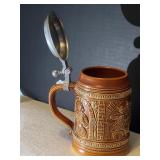 Fancy Beer Stein With Metal Lid