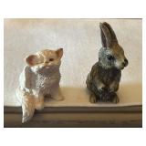 2 Small Animal Figurines 1, Griffe   Italy Hand