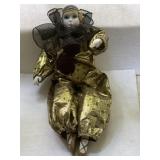 Porcelain & Cloth French Style Clown Doll