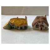 2 Miniature House Decorative Figurines