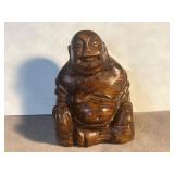 A Vintage Hand Carved  Laughing Buddha