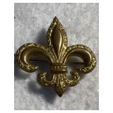 Gold Tone Fleur-de-Lis Pendant