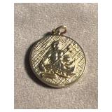 Vintage Anton Karatclad Neptune Pendant
