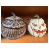 (2) Decorative Halloween Props (Pumpkin, etc)