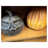 (2) Decorative Halloween Props (Pumpkin, etc