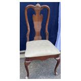 Fancy Carved Queen Anne Side Chair (as found/see