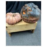 (2) Decorative Halloween Props (Pumpkin, etc)