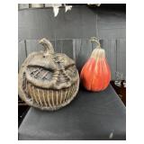 (2) Decorative Halloween Props (Pumpkin, etc)