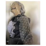Scary Old Lady Halloween Prop