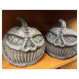 (2) Decorative Pumpkin Halloween Props