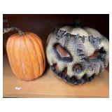 (2) Decorative Halloween Props (Pumpkin, etc)