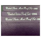 United States Mint Proof Set 1986/1988/ 1989