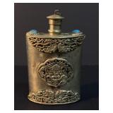Old Hip Flask Asian Dragon