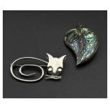 Silver brooch