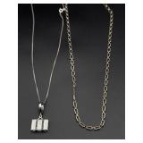 Silver necklaces