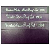United States Proof Set 1984/1986/1989