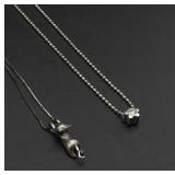 Silver necklaces