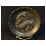 Vintage Repousse pewter dish