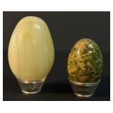 Vintage Eggs Polished Stone Natural Colors