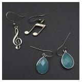 Silver earrings