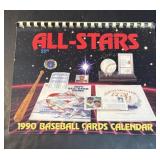 1990 Baseball Cards Calendar All Stars