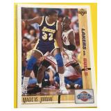 Vintage Card-Basketball -Magic VS Jordan #34
