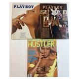 2 Playboy Magazines & A Hustler Magazine