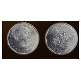 Susan B. Anthony ï¿½1999-P Sacagawea ï¿½ 2000-P