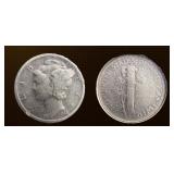 Mercury Dime ï¿½ 1945-S Roosevelt Dime ï¿½ 1946-S