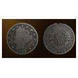 USA Liberty Nickel-with 'CENTS' ï¿½ 1902