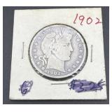 USA Barber Half Dollar ï¿½ 1902 RARE