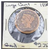USA Braided Hair Cent ï¿½ 1850