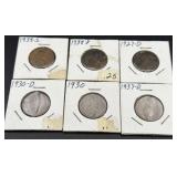 6 USA Lincoln Wheat Cent