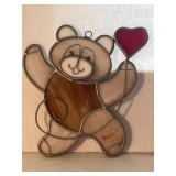 Cute Stained Glass Wall Hanging -Teddy Bear