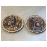 2 Small Decorative Plates- Log Cabin Crafts