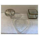 3 Decorative Glass Items